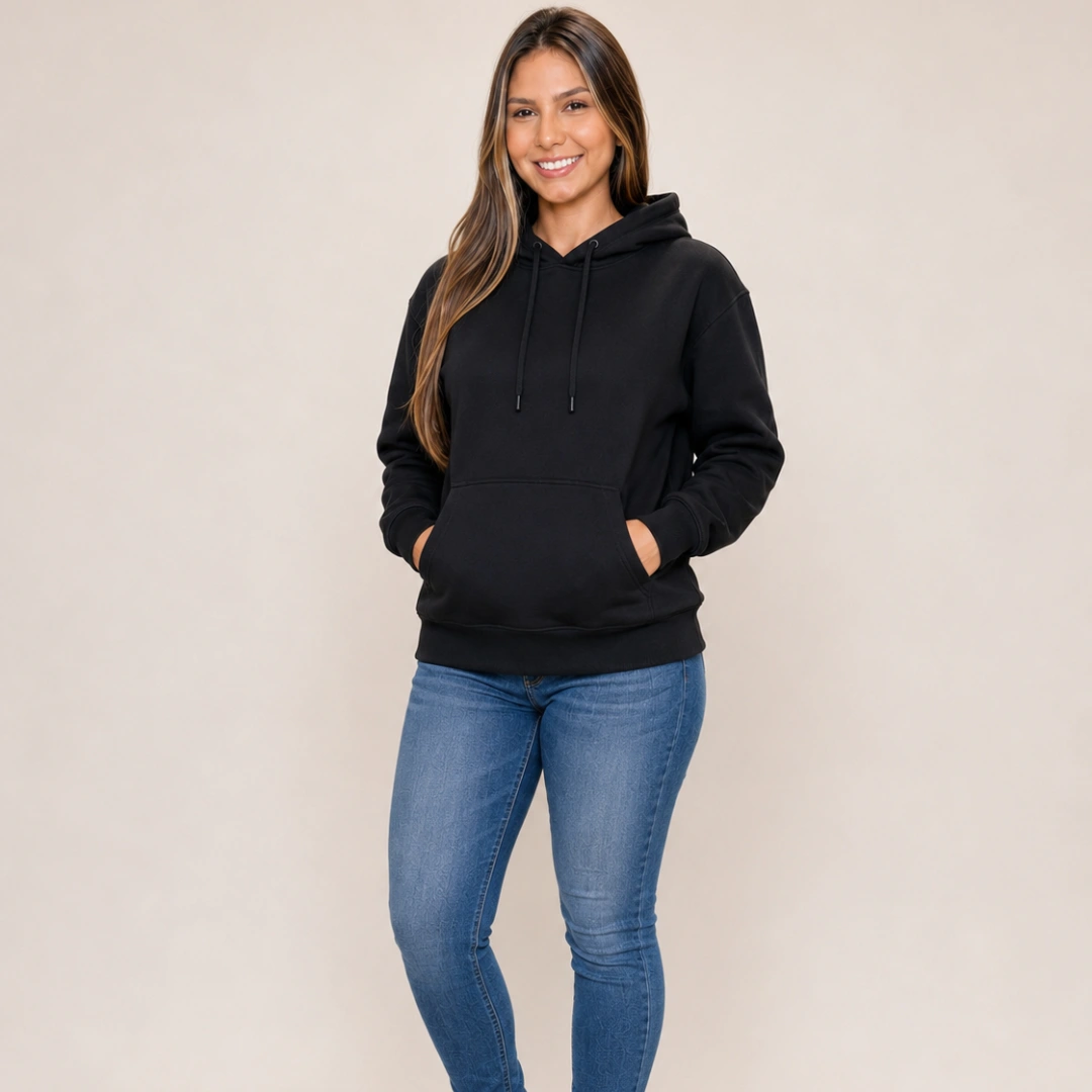 Moletom canguru com capuz feminina · Regular ou oversized