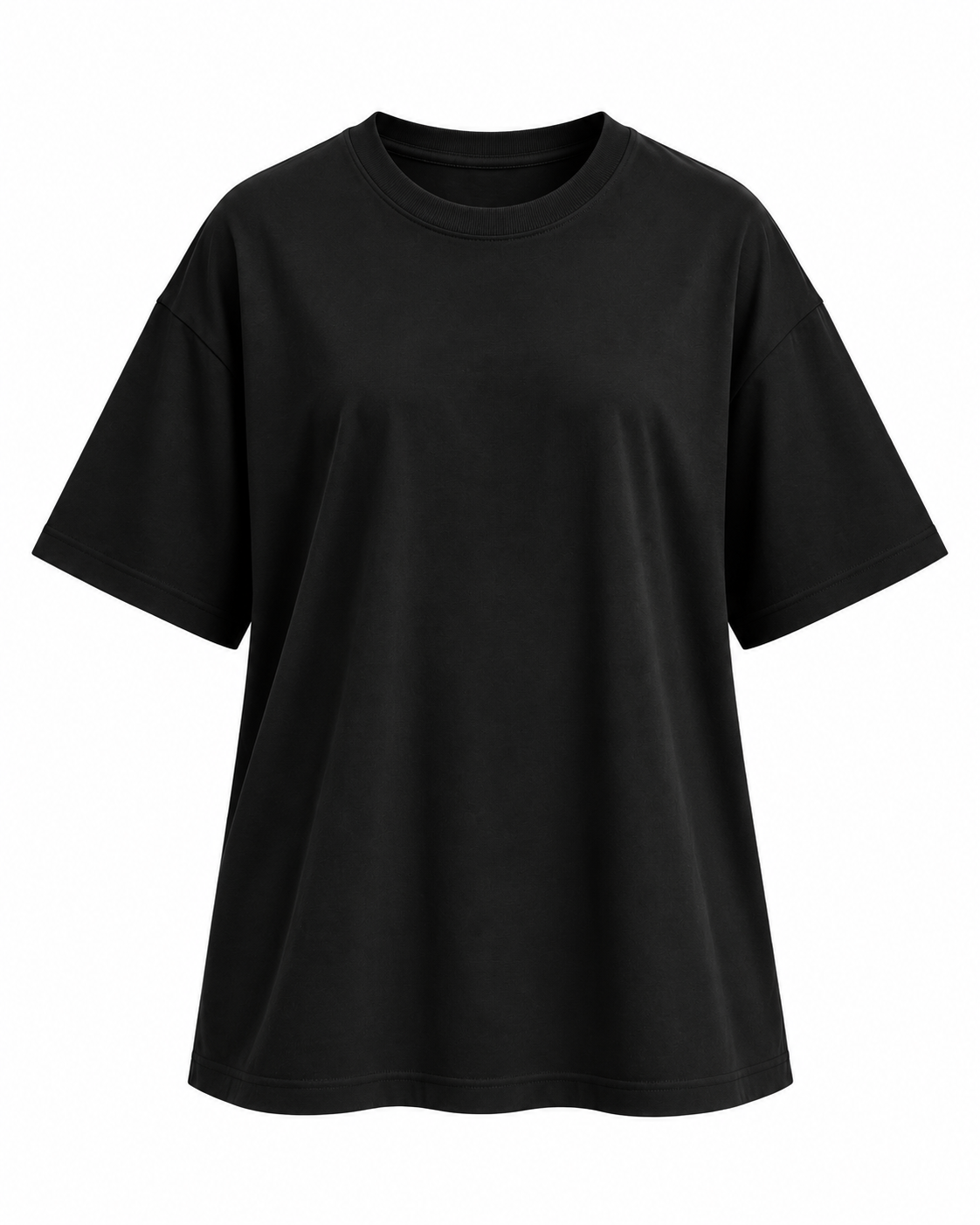 Camiseta oversized, linha feminina, vista frontal