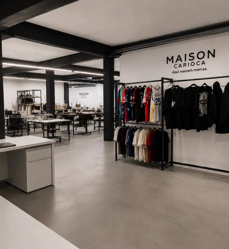 Galpão da MAISON CARIOCA · Aqui nascem marcas